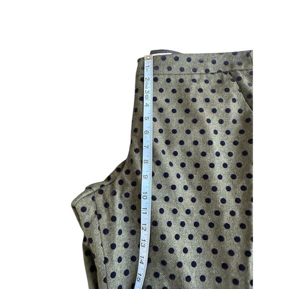 Boden Green Blue Polka Dot Wool Work Office Straight Leg Dress Pants Size 12 - Picture 10 of 12